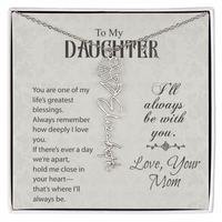 Load image into Gallery viewer, Neu Beginnings Jewelry - To My Daughter My Greatest Blessings - Flower Name Necklace
