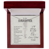 Load image into Gallery viewer, Neu Beginnings Jewelry - To My Daughter My Greatest Blessings - Flower Name Necklace
