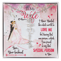 Load image into Gallery viewer, To My Wife - My Special Person Is You -  Name Flower Necklace
