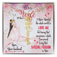 Load image into Gallery viewer, To My Wife - My Special Person Is You -  Name Flower Necklace
