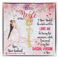 Load image into Gallery viewer, To My Wife - My Special Person Is You -  Name Flower Necklace
