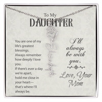 Load image into Gallery viewer, Neu Beginnings Jewelry - To My Daughter My Greatest Blessings - Flower Name Necklace
