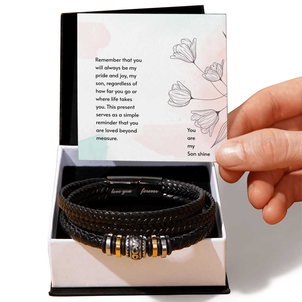 To My Son From Mom - You Are My Sunshine - Love You Forever Bracelet