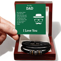 Load image into Gallery viewer, To My Dad - The Man I Look Up To - Love You Forever Bracelet
