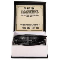 Load image into Gallery viewer, To My Son - You Have Made Me Proud Of The Man You Have Become - Men Cross Bracelet
