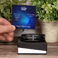 Load image into Gallery viewer, To My Fishing Dad - You&#39;re My REEL legend - Men Cross Bracelet
