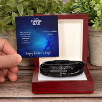 Load image into Gallery viewer, To My Fishing Dad - You&#39;re My REEL legend - Men Cross Bracelet
