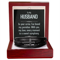 Load image into Gallery viewer, To My Husband - Men&#39;s Cross Bracelet
