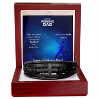 Load image into Gallery viewer, To My Fishing Dad - You&#39;re My REEL legend - Men Cross Bracelet

